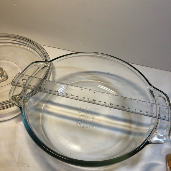 Vintage Anchor Ovenware 2 qt Covered Casserole Baking Bowl Clear Large with Lid - Picture 10 of 12